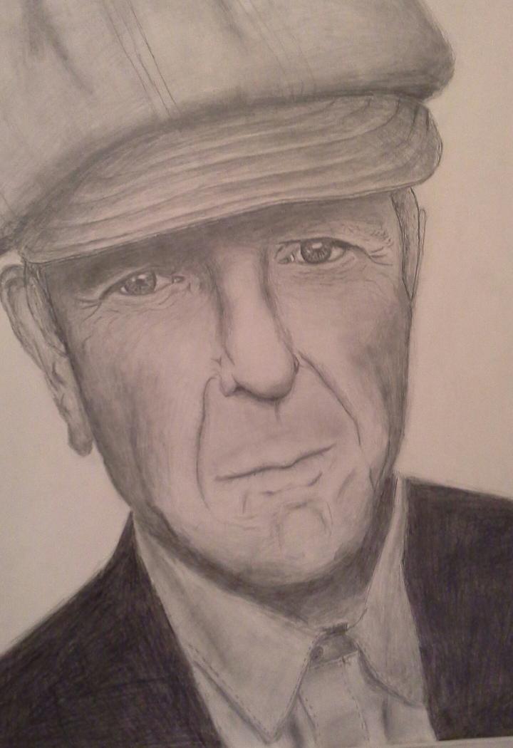 Happy 80th birthday, Cohen. Artwork by a 16-year-old who loves your music. 