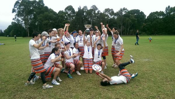2014 Australian women's ultimate frisbee champions <a href="/STeamBoxAU/">Sporting Team Box AU</a> for you @paulwkennedy #abcbreakfastnews <a href="/ABCNews24/">News</a>