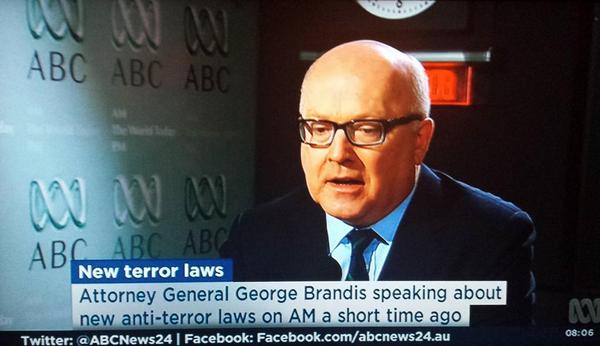krONik's tweet photo. Hopeless beyond redemption:
Brandis follows #metadisaster car crash by cocking up selling new terror laws.
#AUSpol http://t.co/7wrubuMFiF