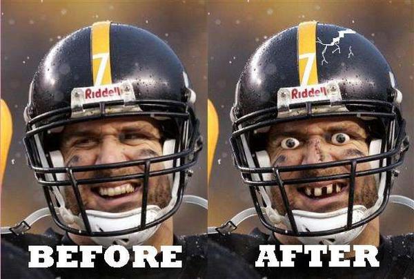 CrowdJoyEvents's tweet photo. Saw #BigBen during pregame and can't believe how much older he looked after his motorcycle accident #PITTvsCAR http://t.co/46CkQaawiD