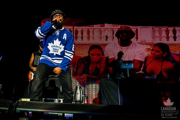 rbcamphitheatre's tweet photo. .@ScHoolBoyQ is showing some love tonight wearing a Kessel jersey for the show! #MolsonAmp20 Photo Credit: Tom Pandi http://t.co/Ox0khx8XrZ