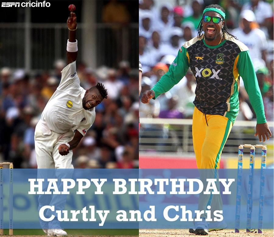 Happy 51st birthday Curtly Ambrose, and merry 35th Chris Gayle!.. 