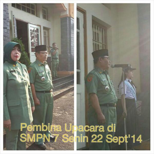 Camat bandung wetan saat menjadi pembina upara di SMPN7 Bdg <a href="/ridwankamil/">Ridwan Kamil</a> @PemumBdg