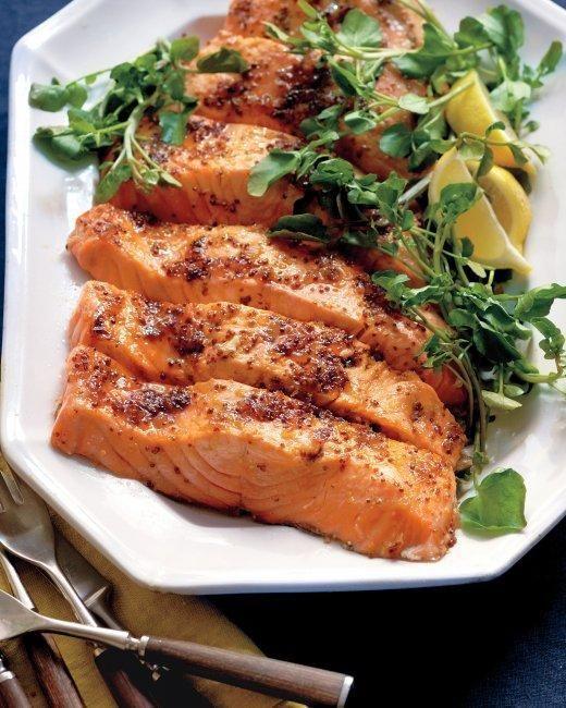 HealthyMeaIs's tweet image. Salmon with Brown Sugar and Mustard Glaze