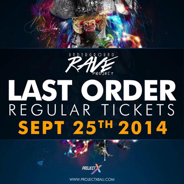 ATTENTION!! Reg tix will be closed on Sept, 25th! Grab it fast before its runs out. Rsvp projectxbali.com