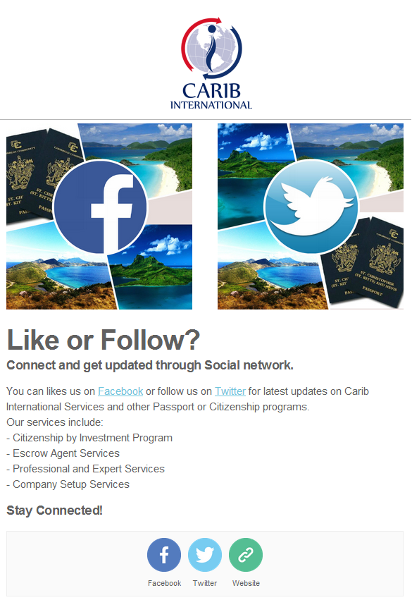 CaribIntl's tweet photo. Stay Connected! 
#Citizenship #SecondPassport #Caribbean #StKitts #Dominica #Antigua http://t.co/C2DE9zcHBo