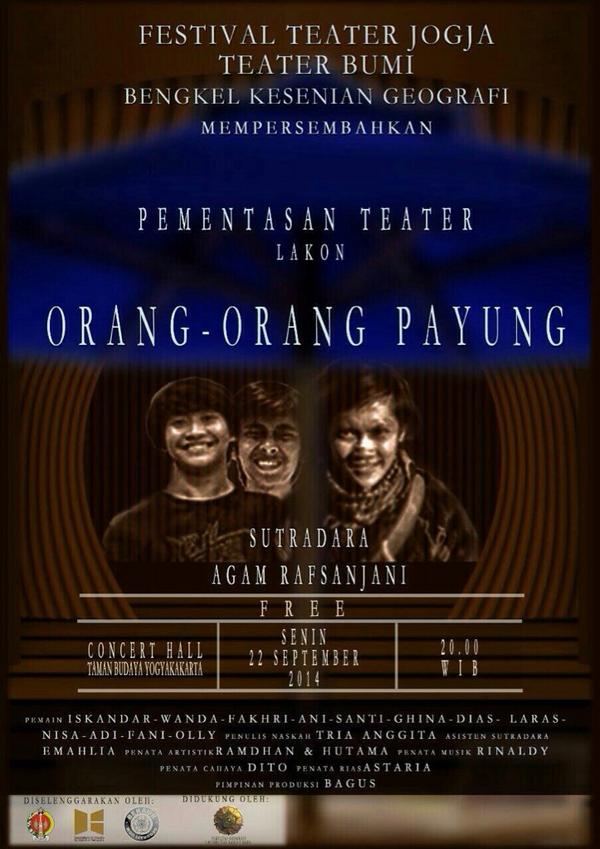Ayoook ntar malem gaes nonton teater bareng yuks :* di concert hall TBY jam 8 gaess :* GRATISSSSSSSS