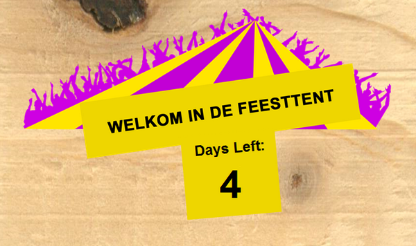 indefeesttent's tweet photo. Nog 4 dagen te gaan voor #WelkomInDeFeesttent in #Heumen http://t.co/c9zlvvqM37