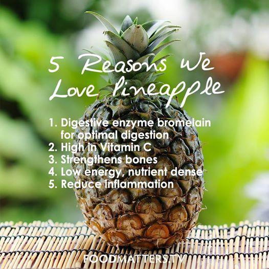 This explains our love for the pineapple! Tastes amazing and packs quite the nutritional punch!