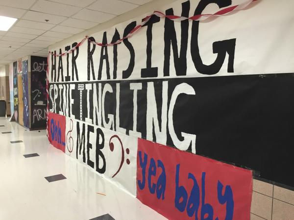 Great job to the people who decorated the band hall area for homecoming!  It looks amazing.