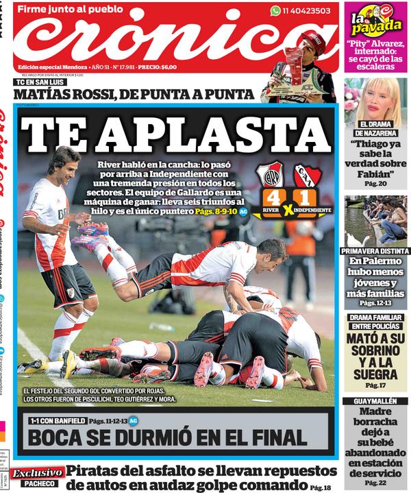 Cronica_ok's tweet photo. Volvimos de Mendoza, donde nos atendieron fenómeno. Allá, lo mejor que podés hacer es leer @cronicamendoza. La tapa http://t.co/CdBV7Szp90