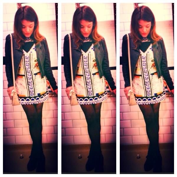 walshjade's tweet photo. Saturdays Outfit 💙 #ootd #neelook #leather #bbloggers #fashion #dress #aztec #followme @NewLookFashion http://t.co/K2C7MhwG1E