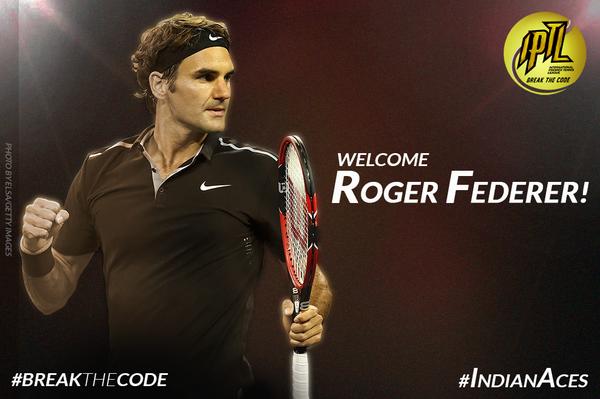 iptl's tweet photo. Make way for the newest #IndianAce! Watch @rogerfederer create history at #IPTL. #BreakTheCode #MicromaxIndianAces http://t.co/hIyxk7C3YJ