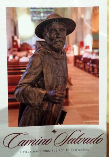 PilgrimTrail's tweet photo. In the bicentennial of Bishop Salvado, this years Camino walkers received this great certificate from New Norcia. http://t.co/zHLvkA0456