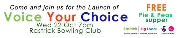 RastrickHigh's tweet photo. Voice Your Choice @RastrickMillion next event 22 Oct - improve facilities for children &amp; young people - free supper http://t.co/mRhDrkkX1L