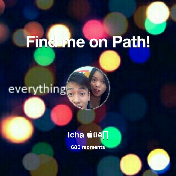 icha_esmudh's tweet photo. I've shared 683 memories with my friends on #Path - see them now at http://t.co/GijmRAiK5W! #thepersonalnetwork http://t.co/w1gWLv60Gk