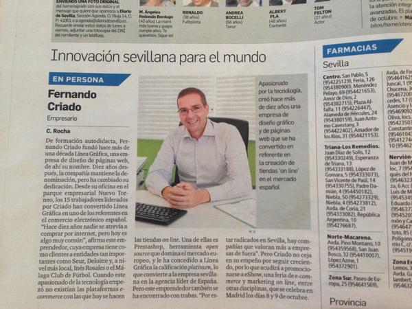 Fcriado_lg's tweet photo. @diariodesevila @ecommerce #sevilla #ecommerce @lgrafica http://t.co/SZkhUr28zg