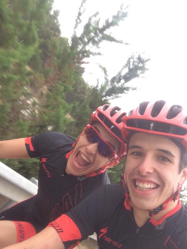alexmarquez73's tweet photo. Hoy salida en bici con @marcmarquez93 ! Nos hemos mojado un poquito.. / Bicycle time with Marc Márquez! http://t.co/ptjsCj4hTR