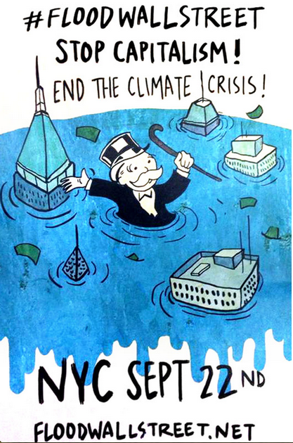 democracynow's tweet photo. At the #FloodWallStreet action? Post pictures to #DNclimate, socialmedia@democracynow.org & http://t.co/OXUshgzaDY http://t.co/wsu6cn9Ppn