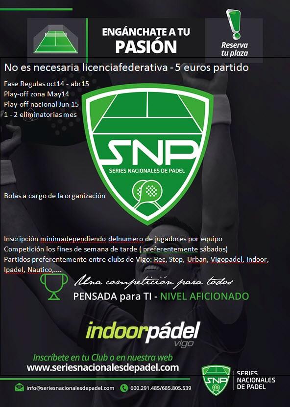 Apúntate al equipo Indoorpadel y diviértete compitiendo los sábados y domingos tarde con el resto de clubs de vigo.