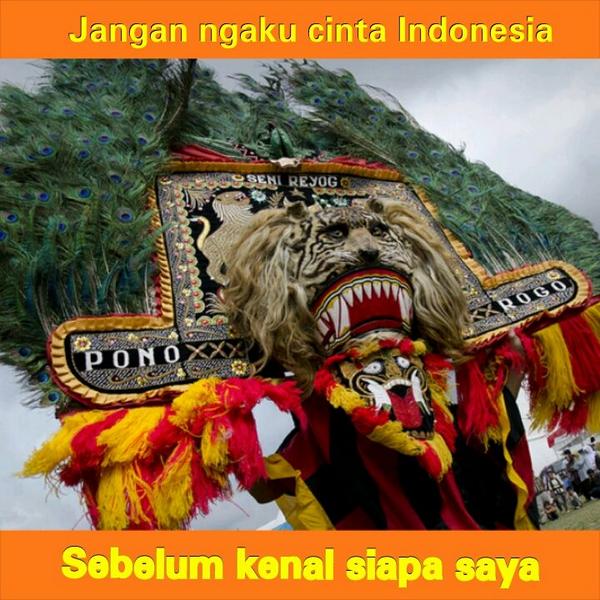 mimirzah's tweet photo. Hayoo siap yg belum kenal reog ponorogo? :D @IndonesiaKaya #GIKmeme #UltahGIK http://t.co/tyFUD5AlLW