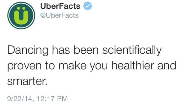 footworknash's tweet photo. Hey, if @UberFacts says it's true, it's true. Got some exciting news coming your way soon, Nashville! 💃 http://t.co/kE0JOemDSp