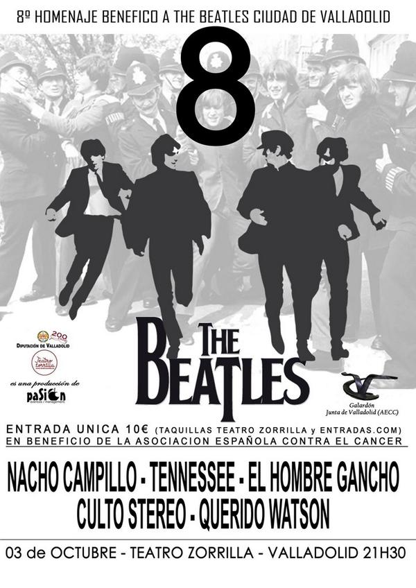 pasioneventos's tweet photo. THE BEATLES llegan a #Valladolid en un #concierto HOMENAJE BENÉFICO @aecc_es ENTRADA 10€ @entradas y @TEATROZORRILLA http://t.co/wgYDqJsj86