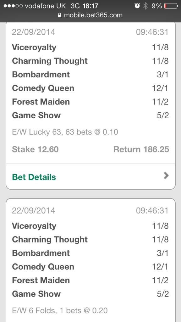 TipsterFollow's tweet photo. Still not a bad effort this one

Bombardment goes in it's 4 figures off both of them and 5 figures off the previous http://t.co/tmWMQc29aE