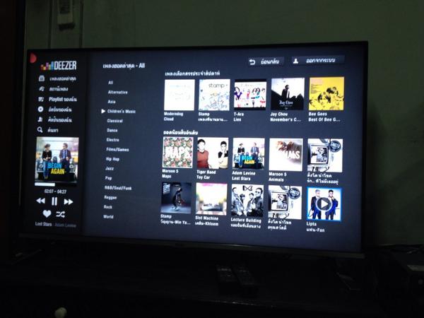 aomtimator's tweet photo. ลองเล่น #dtacDEEZER ผ่าน LG Smart TV คือดี ทั้งเสียงและระบบ ชอบๆ http://t.co/O6qsoyfuDi