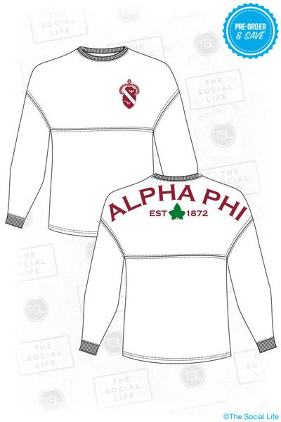 TSL_GBA's tweet image. Hey, #AlphaPhi, are you looking for a new #SpiritJersey for fall? We've got you covered. #APhi shop.thesociallife.com/collections/ca…