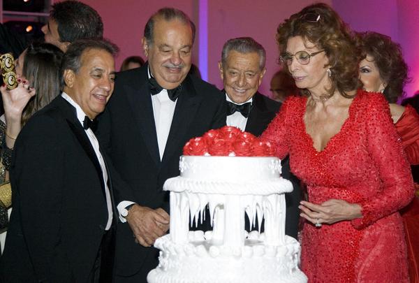 Sofia Loren e Carlos Slim al centro del Gossip