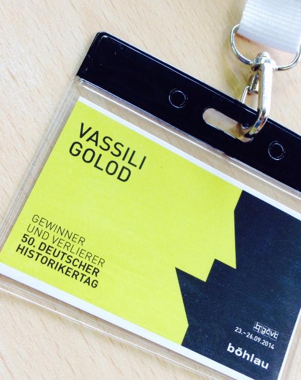 VassiliGolod's tweet image. Akkreditierung: Check! Freue mich auf den @historikertag in #Göttingen. #HisTag14 #Historikertag