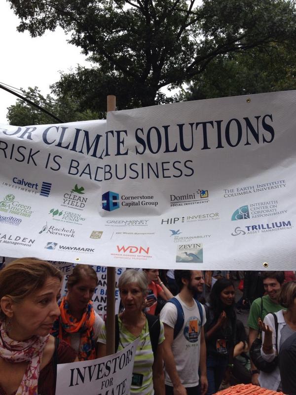 Marched in NYC yesterday for my son's future and future grandchildren.  #PeoplesCIimate #SRI #Waymarkwealth