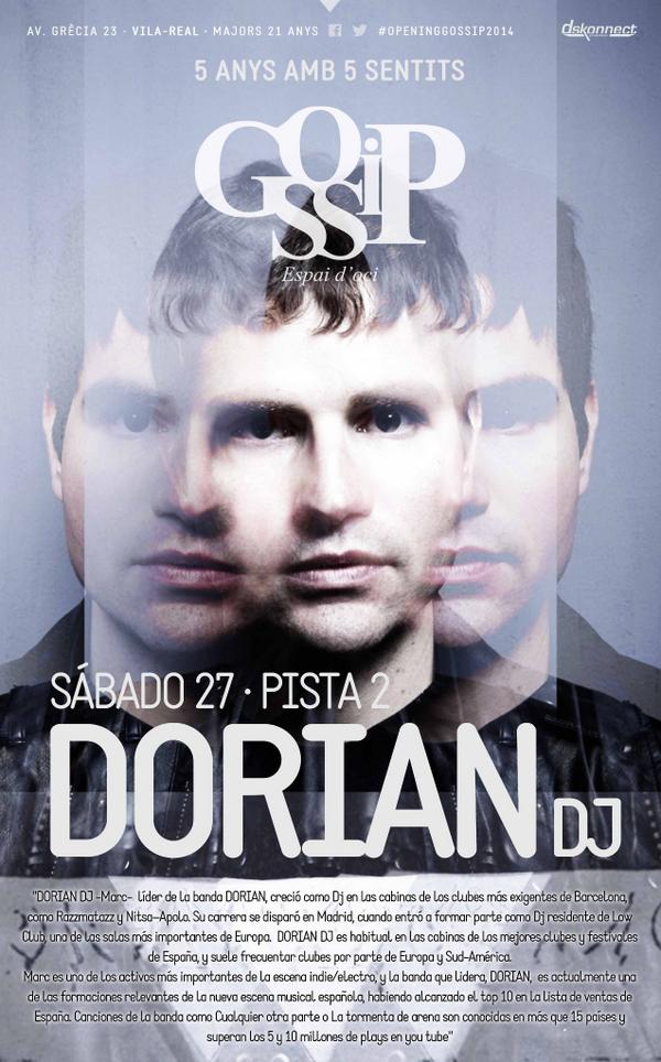DORIAN dj <a href="/MarcDorian/">Marc Dorian</a> , este próximo opening de gossip