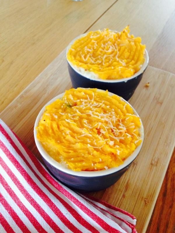 K_Finnigan's tweet photo. Fish pie sweet potato pots @StellaMagazine. Almost overwhelmed by feelings of smugness. #StellaCooks http://t.co/fpBB2jJ53a