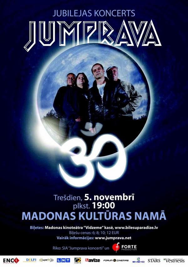 JanisForte's tweet image. RT un saņem 2 ielūgumus uz leģendārās latviešu grupas Jumprava 30 gadu jubilejas koncertu Madonas KN 5.novembrī .