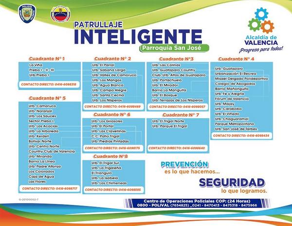 AleMarvez10's tweet photo. Conoce los ocho cuadrantes de la parroquia San José. #PatrullajeInteligente @IampovalOficial http://t.co/zf6Jekgkz8