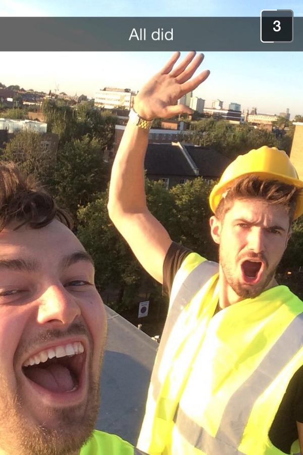 The boutique boys celebrating another successful #modular install on a #London #rooftop!