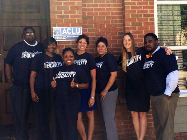 ACLU_MS's tweet photo. Our staff welcomes @HRC to #Mississippi! Looking forward to Wednesday's open house! #ProjectOneAmerica http://t.co/AWrRvO2Hif