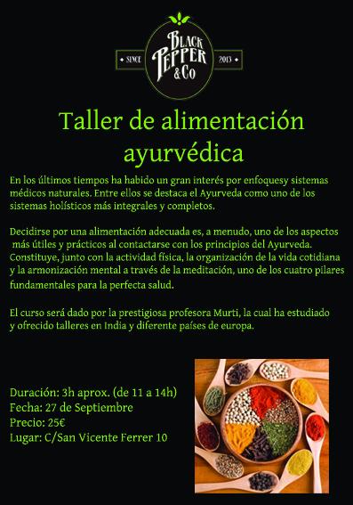 Taller de la prestigiosa profesora Murti de alimentación ayurvédica