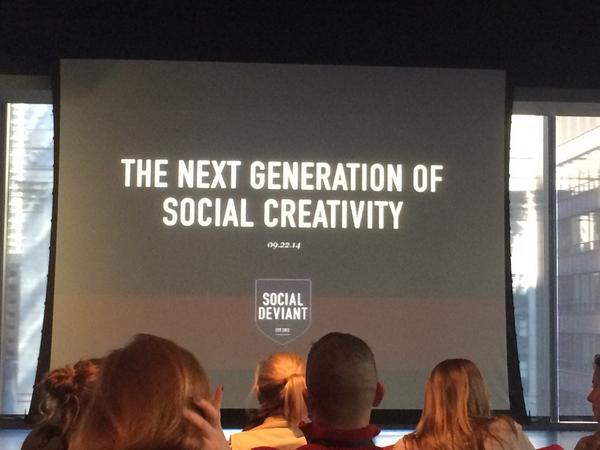 Daisymumu's tweet photo. Creativity is about content, driven by brand purposes. @IITStuart @SMWchicago http://t.co/8JBrDZo5ns