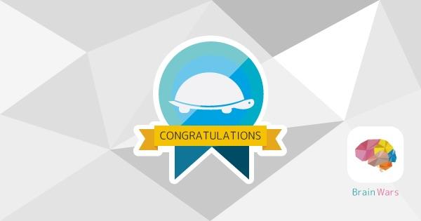 My grade is went up to Turtle:) #BrainWars brainwarsapp.com/b/314806