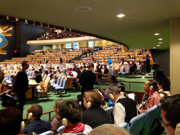 UN's tweet photo. Behind-the-scenes photos from 1st-ever World Conference on Indigenous Peoples http://t.co/adsWTtd3Bs #WCIP2014 http://t.co/7xLADx9eDs