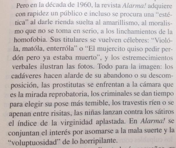 NuevoAlarma's tweet photo. "En Alarma! los cadáveres hacen alarde de su abandono o su descomposición..." Carlos Monsiváis, Los mil y un velorios http://t.co/6ASnRfJDna