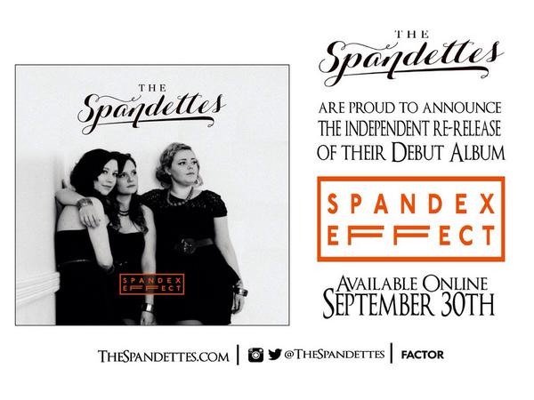 Announcing the official re-release of our debut album #SpandexEffect on Sept30th! RT to win a SIGNED copy!