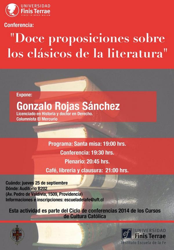 Arqjotaagus's tweet photo. @ccc_ive , Jueves 25 en la U Finis Terrae, Conferencia de Cursos de Cultura Catolica http://t.co/2CfF8STD5R