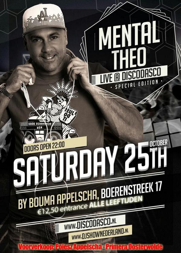 Dollenacht's tweet photo. Zaterdag 25 oktober #Mental Theo in Appelscha http://t.co/RkaHQpz5xI