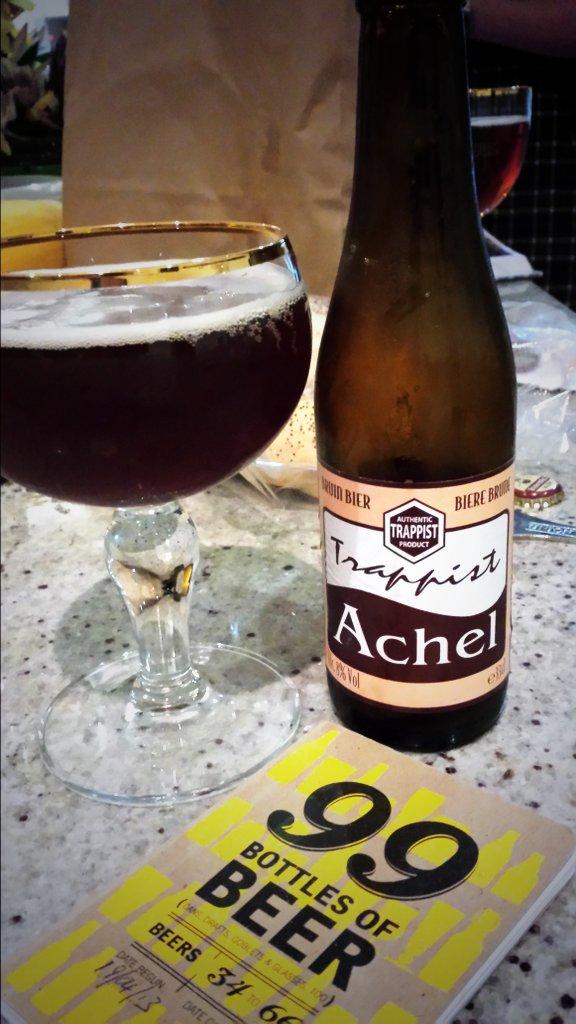 brewjourner's tweet photo. Achel - Caramel Brown, Clove, Banana, Prune, Cognac.. Sweet finish, perfectly balanced, great Belgian beer 4/5 http://t.co/drmnuP1mOp