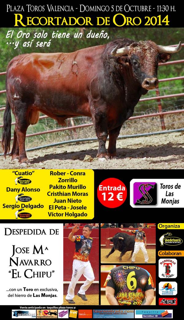 medetauro's tweet photo. RECORTADORdeORO2014 @medetauro #recortadordeoro2014
Toro nº 46 de Las Monjas. http://t.co/x7WRsSNNV9