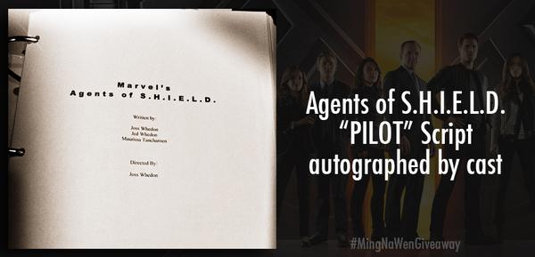MingNa's tweet photo. Counting down 2 tomorrow! RT for a chance to win #AgentsofSHIELD "Pilot" script signed by cast!   #MingNaWenGiveaway http://t.co/O2aXT5V1yY